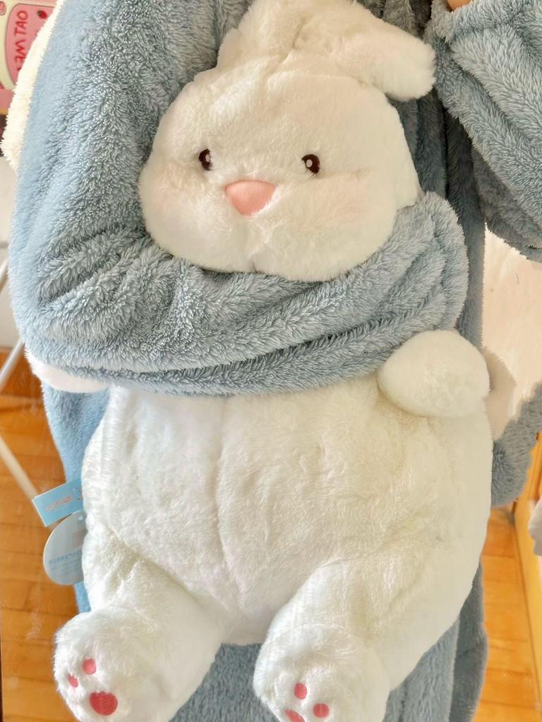 Cute White Rabbit Plush Toy - Pillow and Bedtime Doll Gift for Girls
