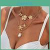Bohemian Schelpenketting Met Legering Geometrische Hanger Voor Dames Lente 2025 Modeaccessoire