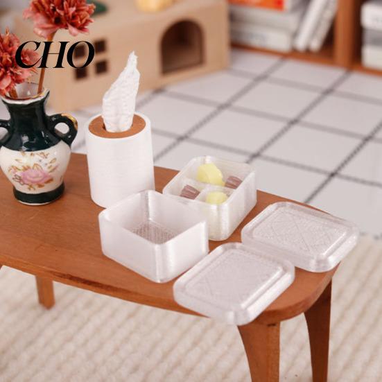 Lunch Box Ecologica 5 Pezzi Mini Scatole, Miniatura 1:Scatola Bento Scala 1:12, Piccolo Contenitore per Cibo con Coperchio per Accessori Cucina Casa delle Bambole Robusto
