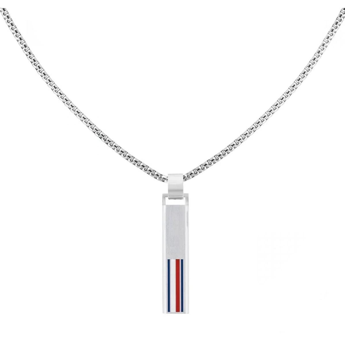 

Plate Necklace 2790314 Silver Unisex Accessory [Tommy Hilfiger] Men s Women s