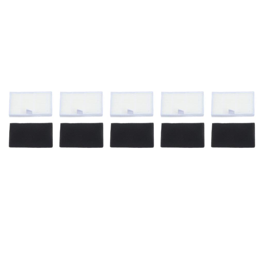 5PCS Replacement HEPA Filter Set Efficient Fine Dust Filtration Compatible With For Cecotec For Conga Y70 Robot Vacuum Cleaner