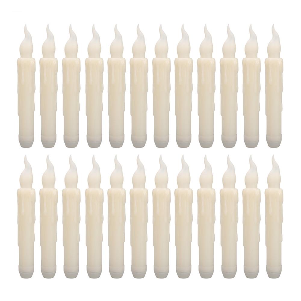 Pack of 12/24pcs LED Floating Taper Candles with Remote Flameless Flickering Hanging Candle Light for Home Christmas Party Decor