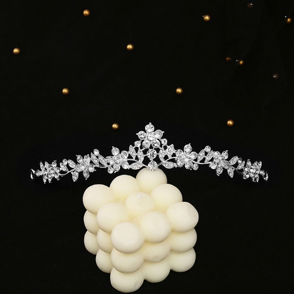 Rhinestone Crystal Bridal Tiaras Handmade Baroque Wedding Headband Silver Bride Headpiece  Wedding
