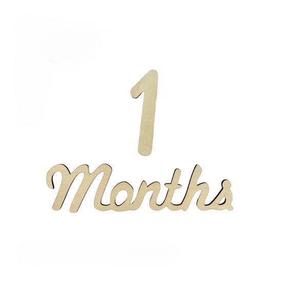 Nordic Baby Milestone Wooden Sign: 1st Year, Full Moon, 100 Days Birthday Photo Props