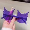 1/8 Pcs Rimless Kitten Shaped Sunglasses for Girls  New Gradient Multi-color Decor Sun Glasses Cute Candy Color Kids Shades