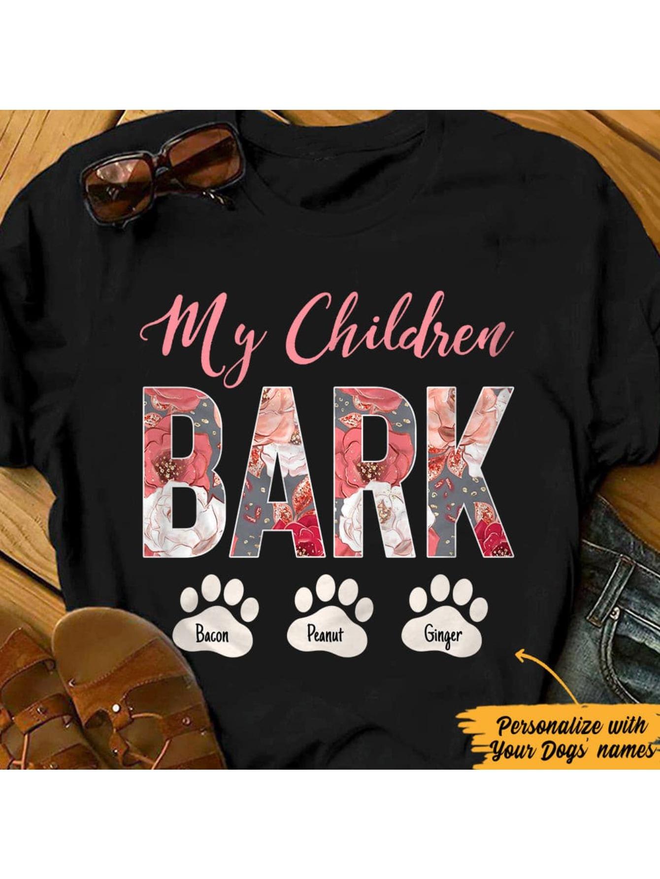 

Personalized Custom Name Dog Mom T-Shirt | Casual Style, Regular Fit, Crew Neck, Non-Stretch Fabric, Geometric Pattern, All-Season 5XL різнокольоровий