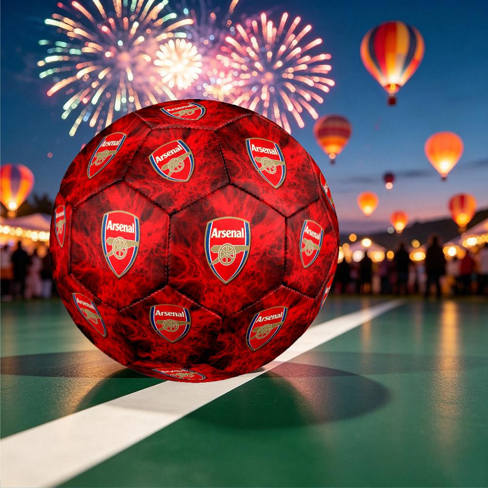 1 pz Pallone da Calcio Standard Taglia 5, Palloni da Calcio, Pallone da Calcio con Motivo di Squadra di Calcio, Cucito a Macchina, Pallone per Allenamento e Partita all'Aperto