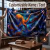 Octopus Sea Life Theme Throw Blanket Custom Name Text Personalized Blanket Soft Cozy Blanket for Home Sofa Bed