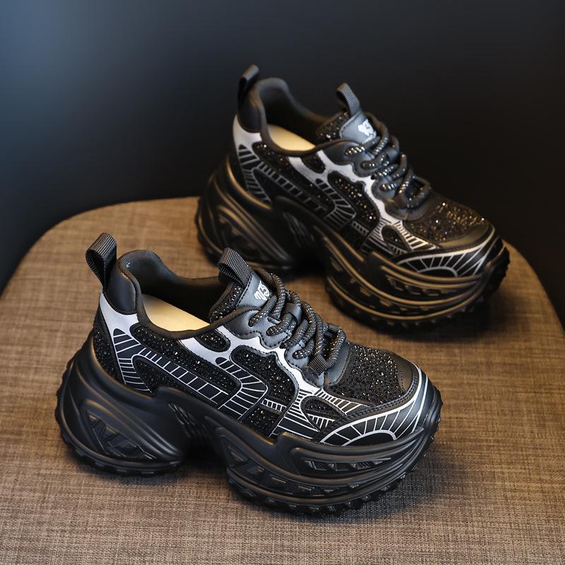 SJN9131-63 Women's Thick-Soled Height-Boosting Sneakers - Fall 2024 Casual Sports Shoes