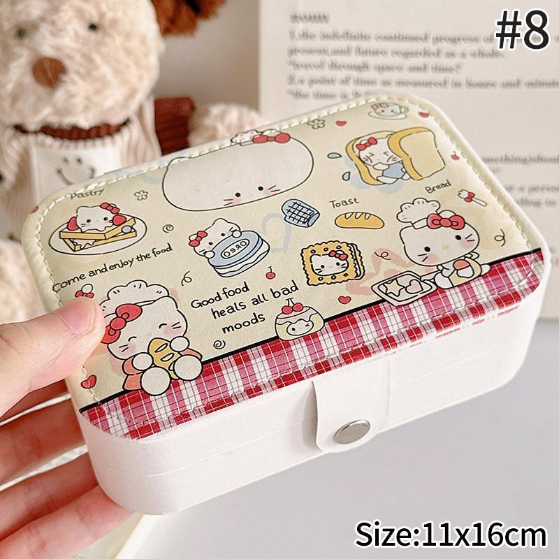 Leather  Jewelry Box Earrings Necklaces Rings Storage Box Travel Portable Ring Box Jewelry Organization Girls Gifts
