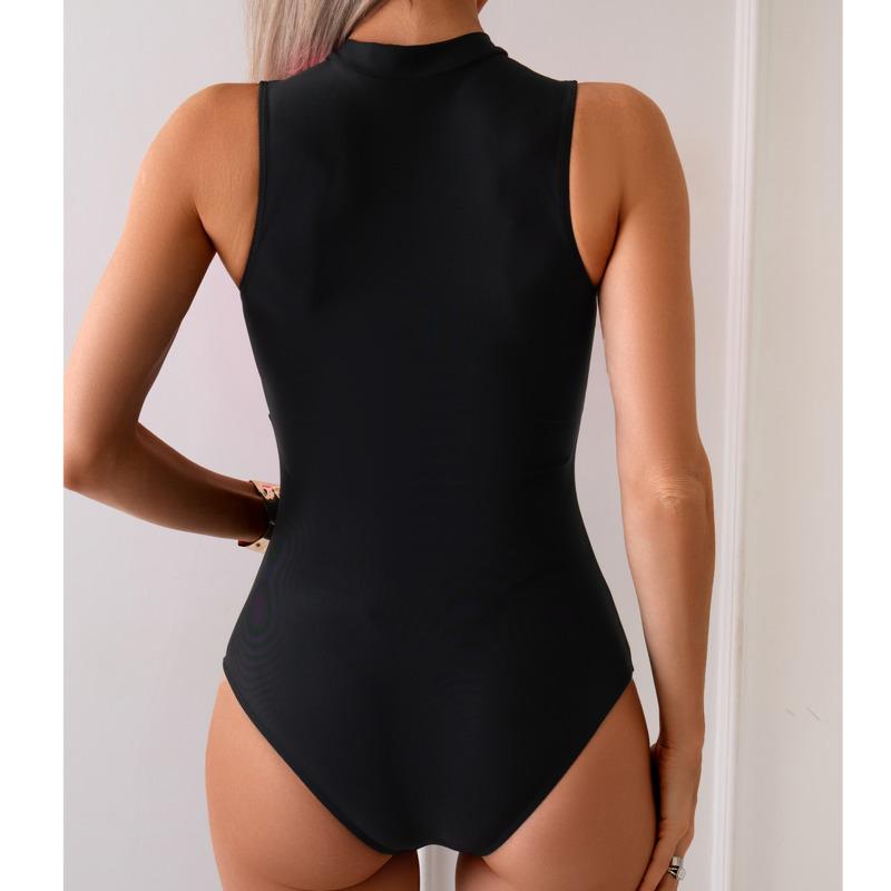 Sexy Women's Swimsuits Closed One-Piece Swimwear Sports Surfing Swimming Wear Bodysuit Bathing Suits Beachwear Pool Bather 2025