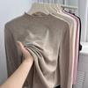 Early Spring New Extra Large Size 0kg Hemmed Semi-turtleneck Knitted Bottoming Shirt Women
