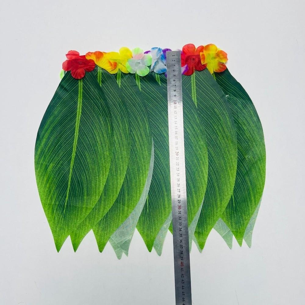 5Pcs Simulation Leaf Complete Dance Outfit Unisex Beach Party Wear Hawaiian Themed Events