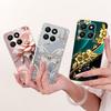 For Honor 400 Smart 5G Case LGN-NX1 Luxury Flowers Butterfly Painted Cover Silicone Case For Honor X7d X 7d HonorX7d Soft Fundas