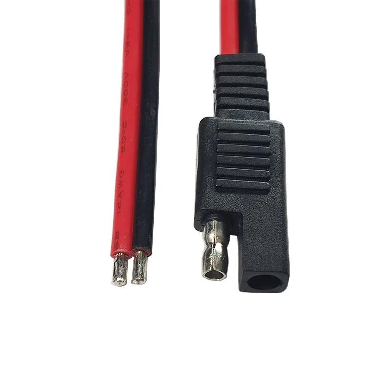 5PCS 15CM SAE 2 Pin Quick Connector Disconnect Plug 14AWG SAE Extension Cable Wire Harness for Motorcycle Solar Panel Connector