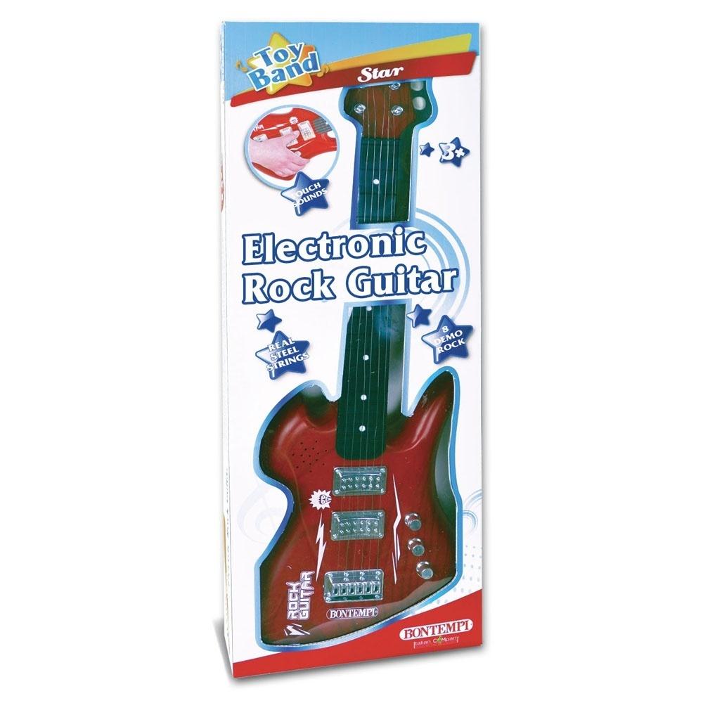 Bontempi gitara rockowa o wysokości 62 cm z 6 metalowymi strunami