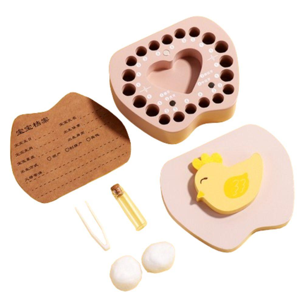 

Мультяшная коробочка для молочных зубов, органайзер для молочных зубов по знакам зодиака, контейнер для хранения молочных зубов, для детей chick shape