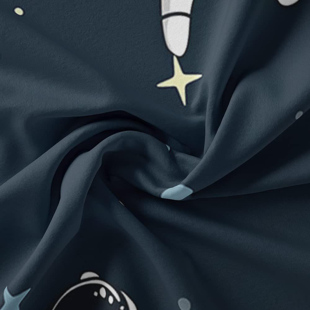 Three-Piece Space Astronaut Pattern Printed Duvet Set Suitable For Children'S Bedroom Decoration