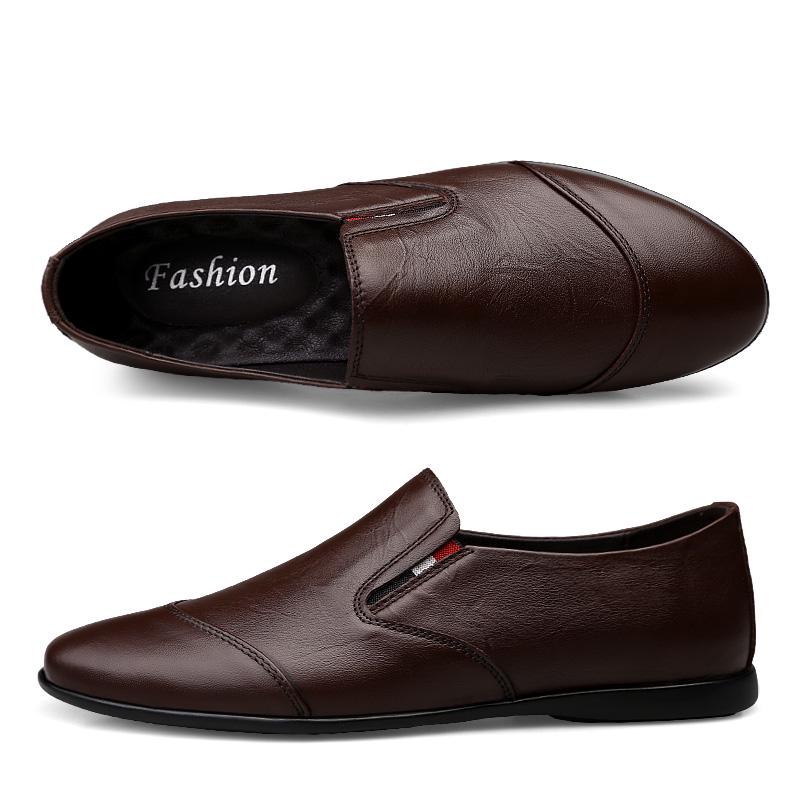 Genuine Leather Men Shoes Casual Luxury Mens Loafers Soft Moccasins Italian Breathable Summer Male Boat Shoes Plus Size 36-47