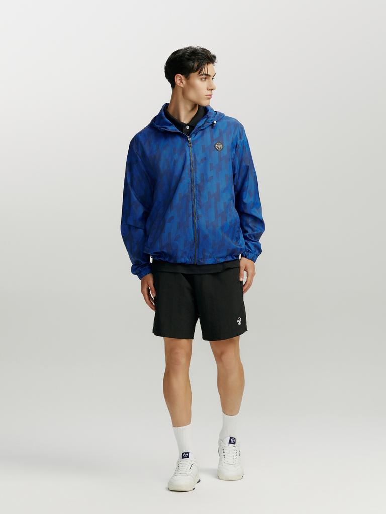 Sergio Tacchini M Resort Woven Geometric Pattern Jacket (Navy)
