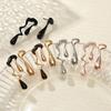 European and American jewelry liquid irregular geometric stud earrings sweet and cool personality design sense simple alloy water drop earrings