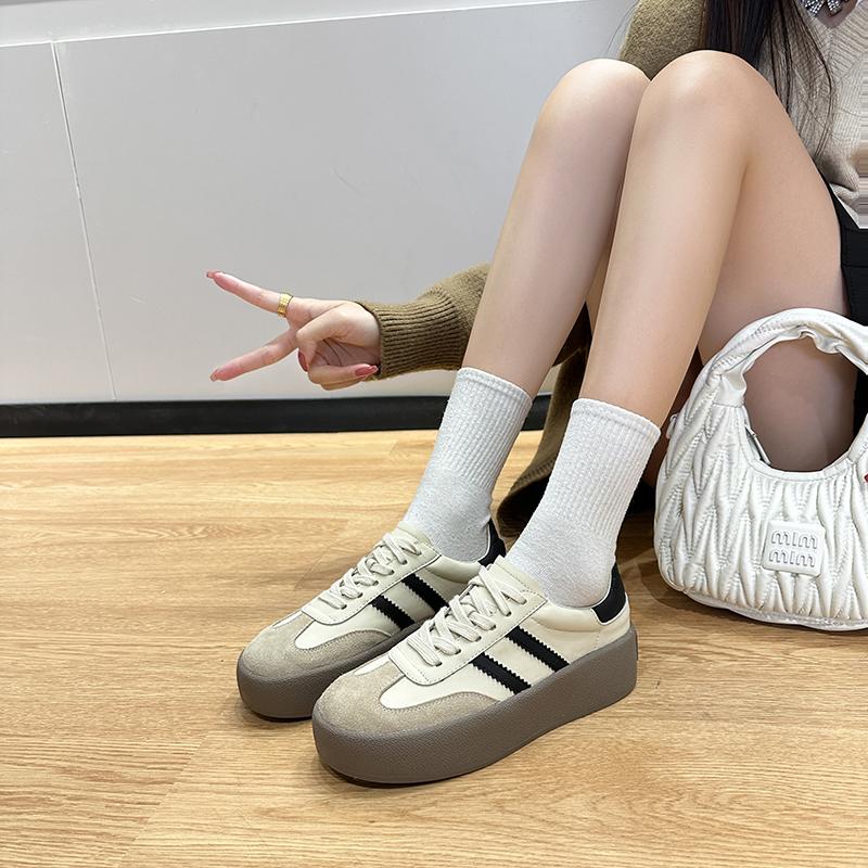 Fashion AIYUQI Sneaker Shoes Women Platform 2025 New Genuine Leather Women Casual Shoes Large Size 41 42 43 Forrest Gump Women Shoes