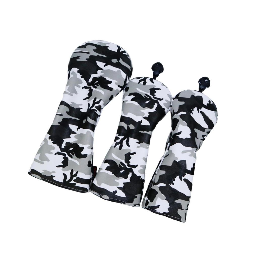 3/4 Stück Golfschläger-Abdeckungsset Holzschläger-Kappenabdeckungen Camouflage Schlägerkopf-Abdeckungen Schutzabdeckungen Nr. 1 3 5 und Nr. 1 3 5 UT