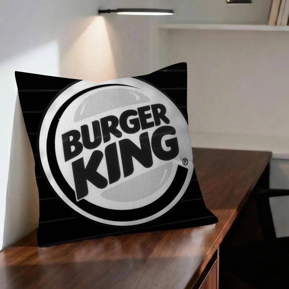 Pillow anime Cushion Cover x Polyester Sofa Cushions Decorative Throw Pillows Home Decoration Pillowcover Logo Burger King
