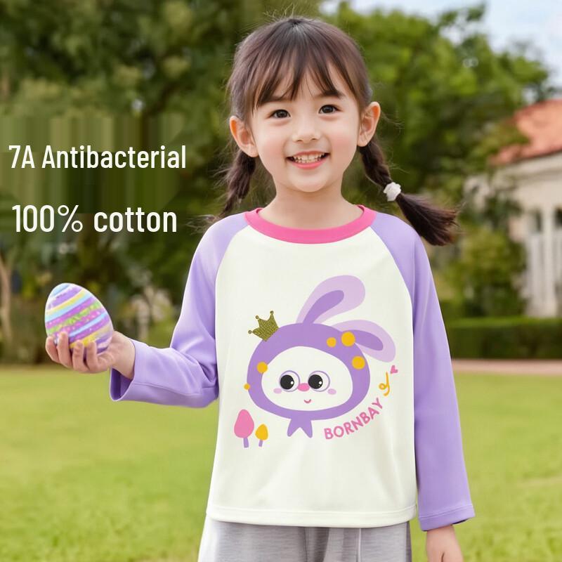 

Beibeiyi 7A Anti-bacterial Girls Cartoon Long-sleeve T-shirt 140/64