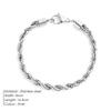 eManco Women's Gold Twist Chain Bracelet - Hip Hop Punk Stainless Steel Jewelry