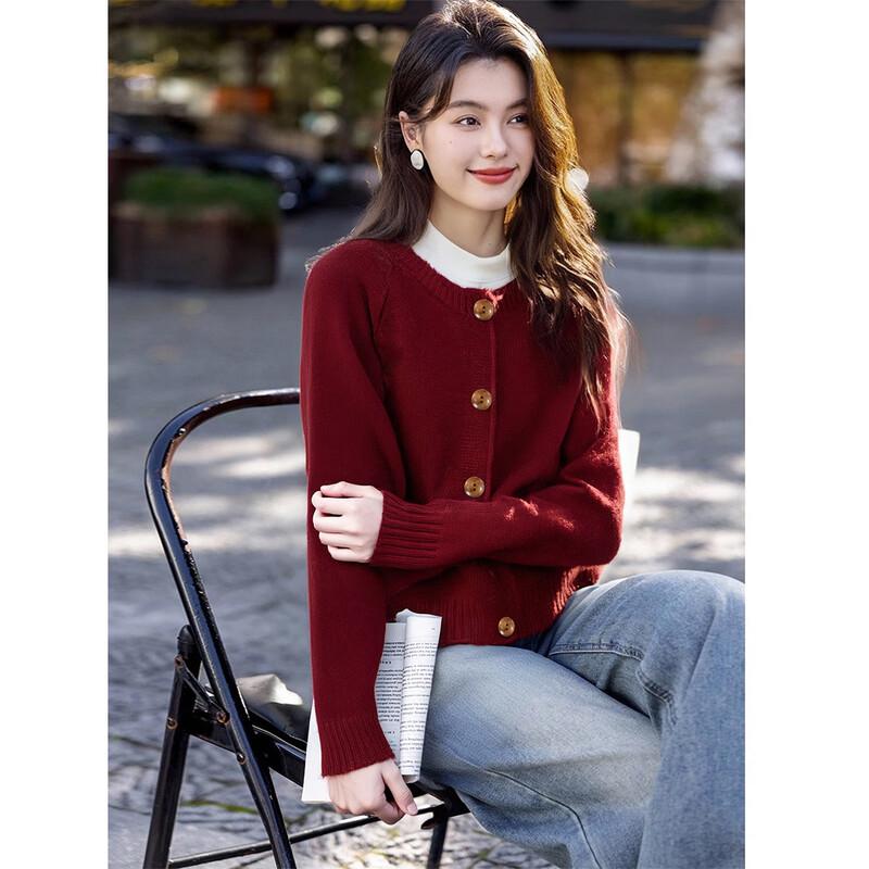 

Mokana Women s Vintage Thick Long-Sleeve Knit Sweater One Size