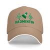 Badminton Heartbeat Baseball Cap Sandwich Brim Adjustable Casual Sports Hat Lightweight Daily Commute Gift For Men Women