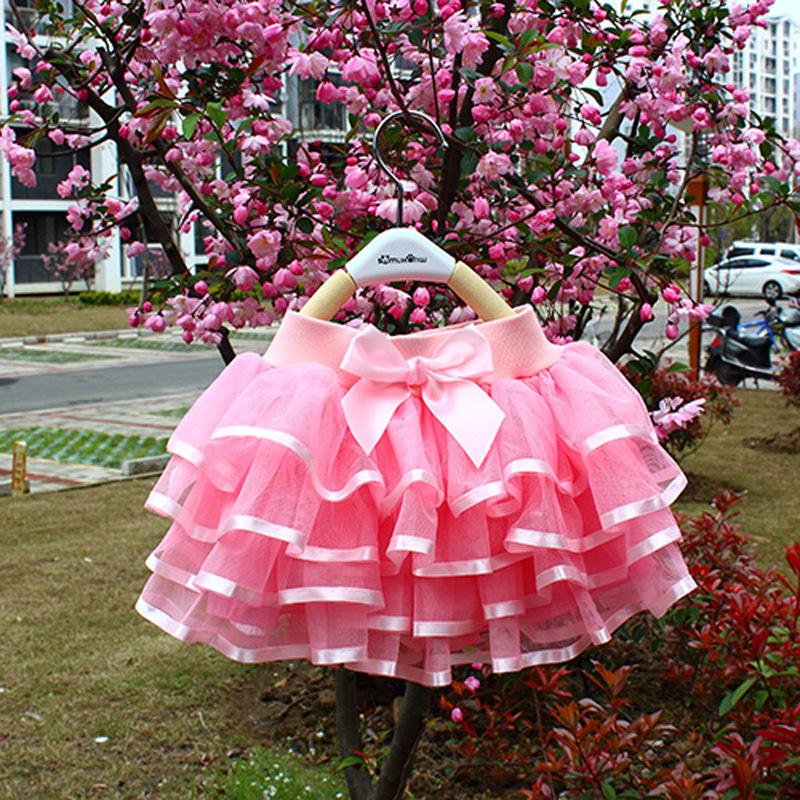 Versatile Girls' Princess Gauze Skirt - Layered Cake Design for All Seasons in Korean Style
