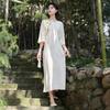 Xiangying New Chinese Style Embroidered Jacquard Dress