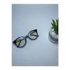 Vo026 Transparent Thick Round Unisex Clear Glass Blue Light Protective Glasses