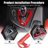 Red Real Carbon Fiber Center Gear Shift Base Frame Trim For BMW M3 F80/M4 F82