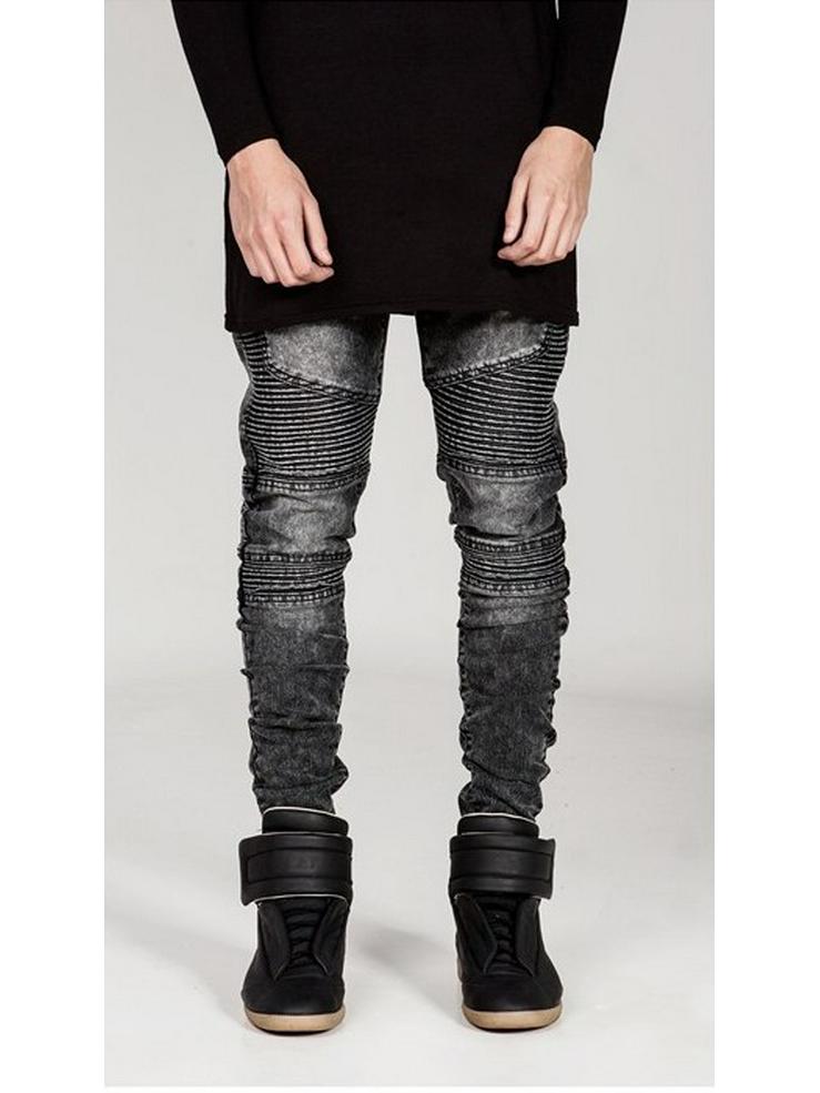 Europäische & Amerikanische Bestseller Herren Ripped Badge Skinny Jeans