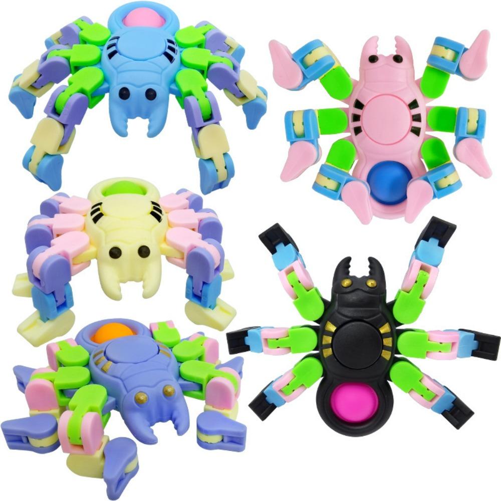 10pcs/set Cartoon Animals Transform Wacky Track Spinner Fidget Spinner Toys  Fingertip Toys