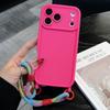 Wrist Strap Lanyard Soft Silicone Case For iPhone 17 Pro Max 16 15 14 13 12 11 XR XS X 7 8 Plus Lens Protection Shockproof Cover