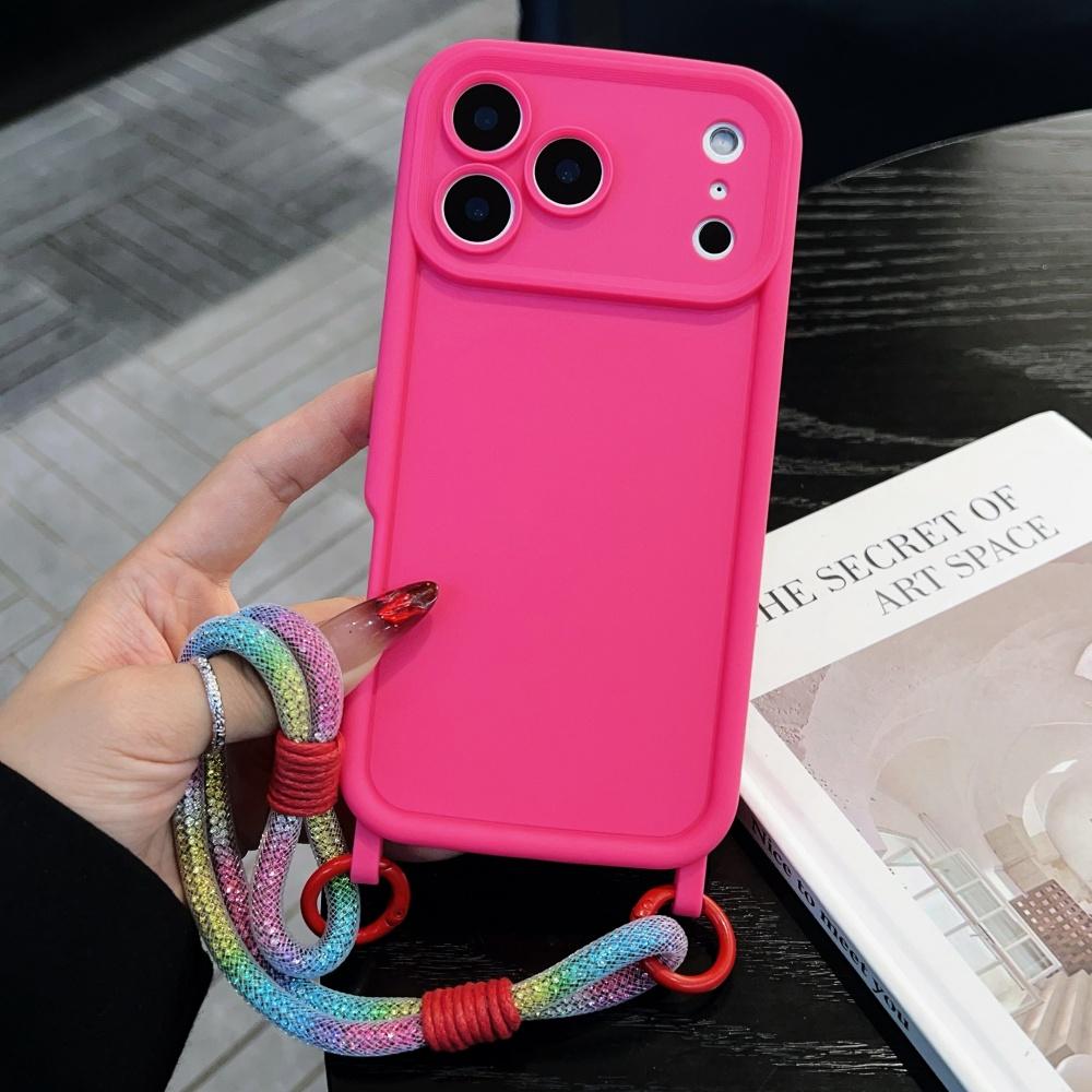 Wrist Strap Lanyard Soft Silicone Case For iPhone 17 Pro Max 16 15 14 13 12 11 XR XS X 7 8 Plus Lens Protection Shockproof Cover