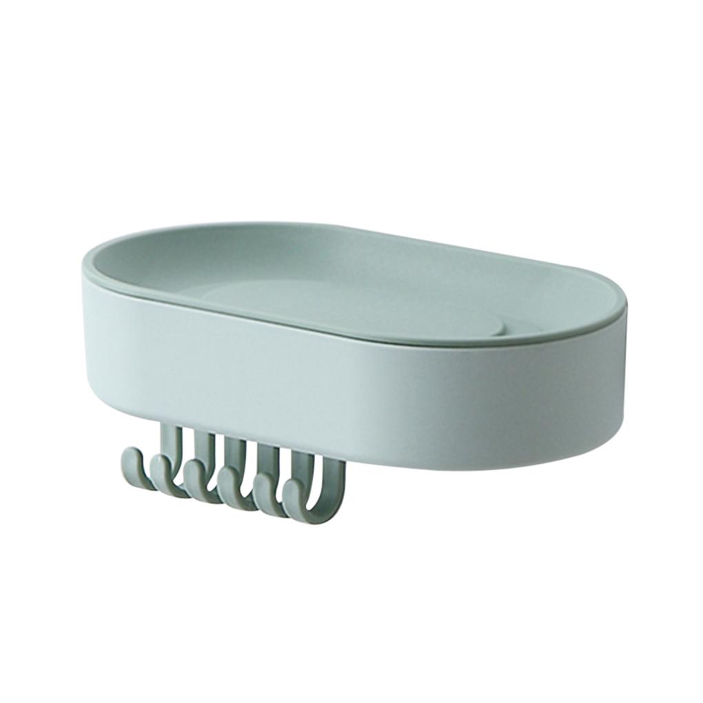 

Стеллаж для хранения губки Пластиковый держатель для ванной комнаты Настенный сливной кухонный зелёный