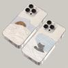 Coque de téléphone motif chiot et chat endormis au lit pour séries iPhone 17 16 15 14 13 12 11 16E Pro Max Plus
