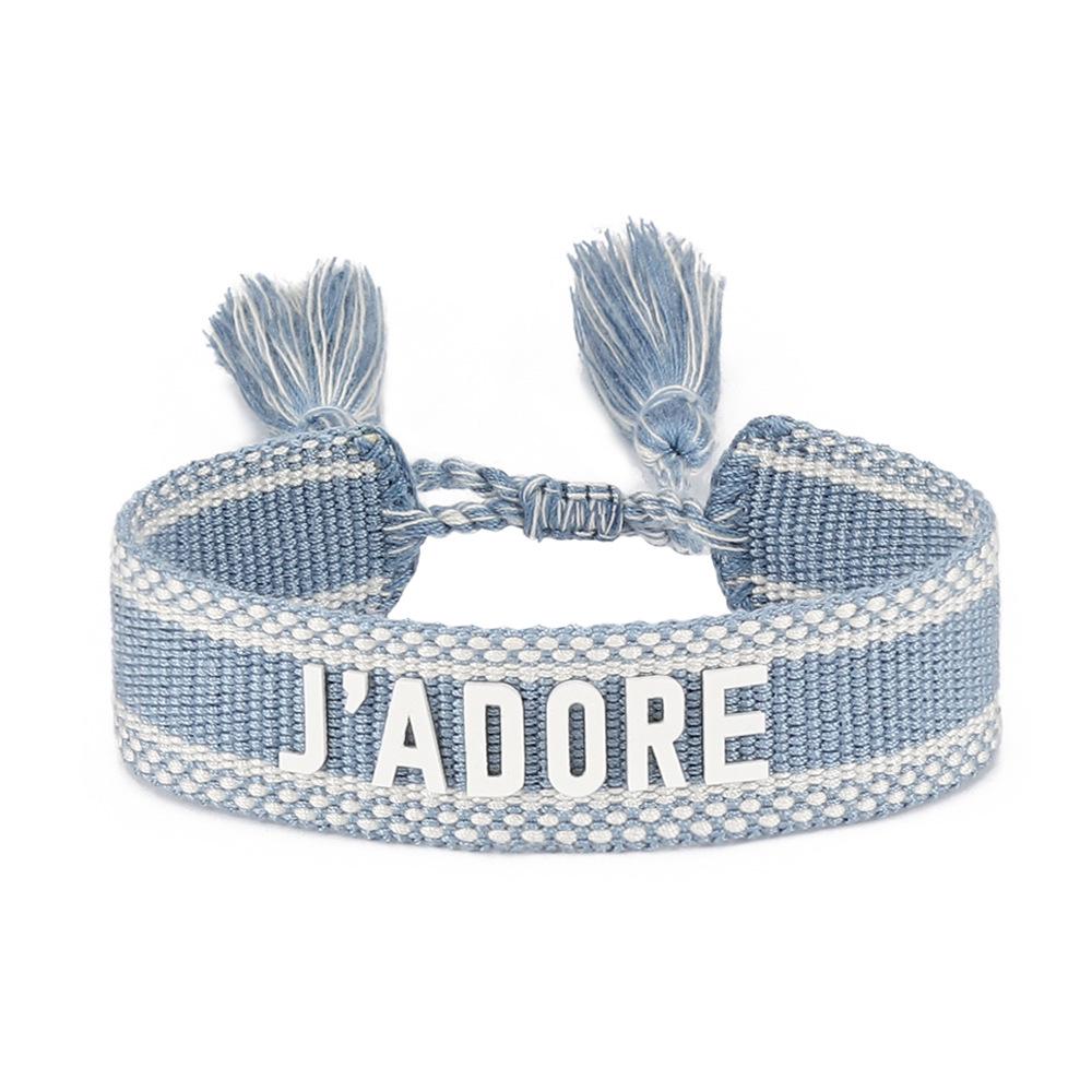 Silicone Letter Woven Bracelet: Women's Handmade Tassel Bracelet Gift