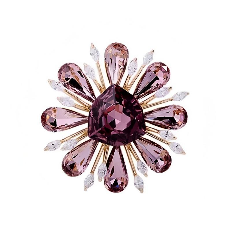 Elegant Sunflower Brooch, Fashionable Diamond-encrusted Brooch Design Sense, Niche Brooch