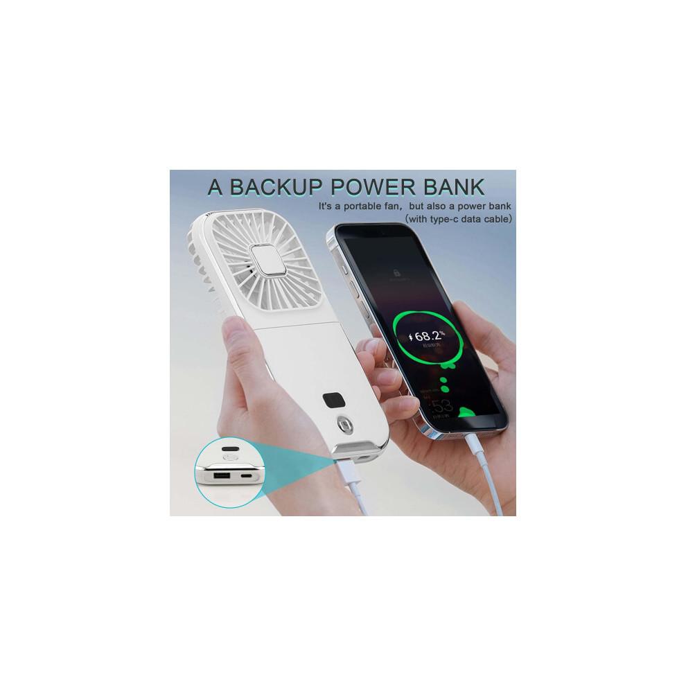 Przenośny wentylator, Mini przenośny wentylator, Wentylator ręczny, Mały osobisty wentylator 4-biegowy, Wentylator ręczny, Akumulatorowy cichy wentylator USB na zewnątrz, do podróży