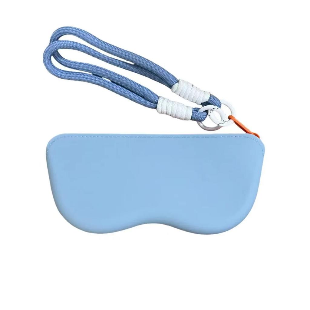 Silicone Glasses Portable Bag with Lanyard Sunglasses Protective Cover Storage Bag Fashion DopamineWaterproof Myopia Glasses Bag