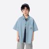 Boy's Casual Short Sleeve Denim Shirt