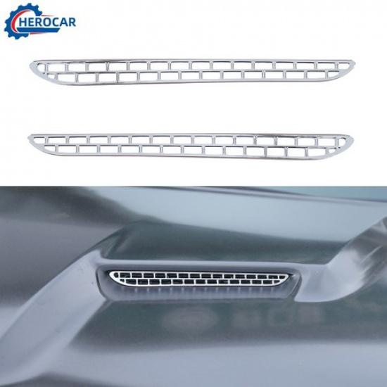 ?? Chrome Hood Air Intake Vent Guard Cover Shell Trim for 2015+ Dodge Challenger