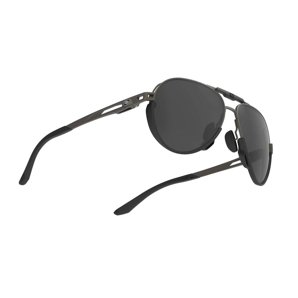 RUDYPROJECT SKYTRAIL Gun Matte 3 FX Gray Laser 58mm 14mm 130mm Temple 48mm Height Sunglasses, Frame/Polar Lenses, Wide, Bridge, Length,