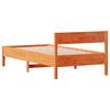 Solid Wood Bed without Mattress Wax Brown 90x200 cm Pine Wood